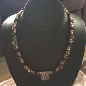 Stunning Unode50 leather/alloy/crystal choker